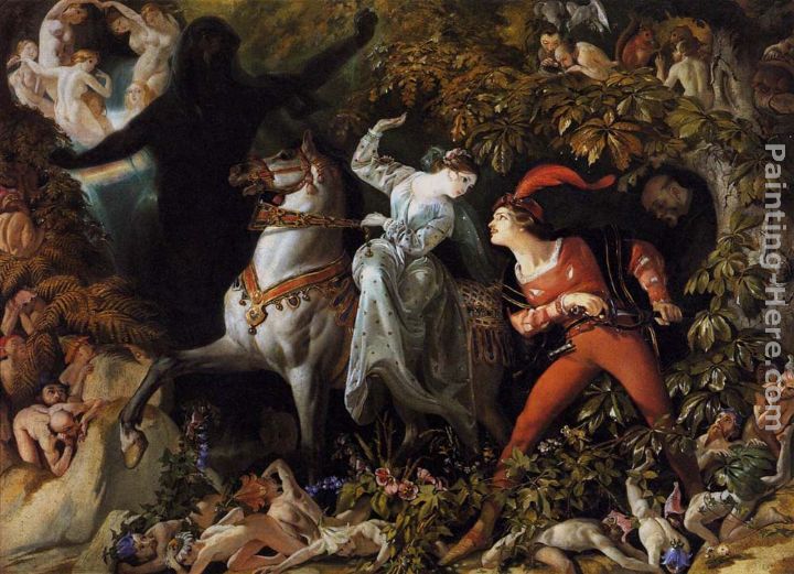 A Scene from 'Undine' painting - Daniel Maclise A Scene from 'Undine' art painting